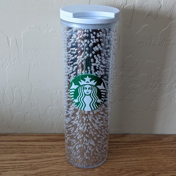 Starbucks Silver Bubble Tumbler 16 oz - Picture 1 of 6